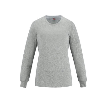 compare product Breeze - Ladies RING SPUN Combed Cotton Long Sleeve Crewneck T-Shirt