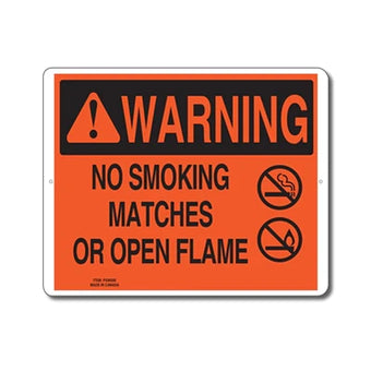 compare product NO SMOKING MATCHES OR OPEN FLAME - WARNING SIGN