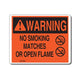 NO SMOKING MATCHES OR OPEN FLAME - WARNING SIGN