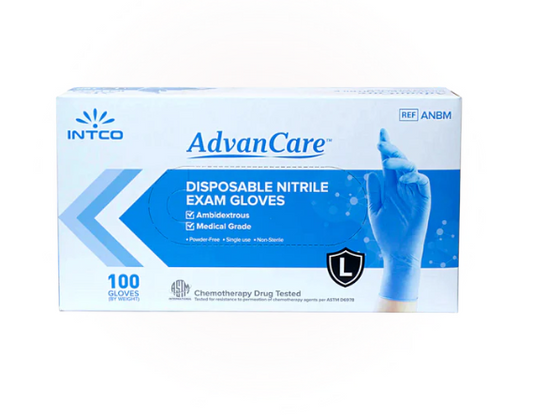 Intco Advancare Nitrile Examination Gloves (100 Gloves/Box)