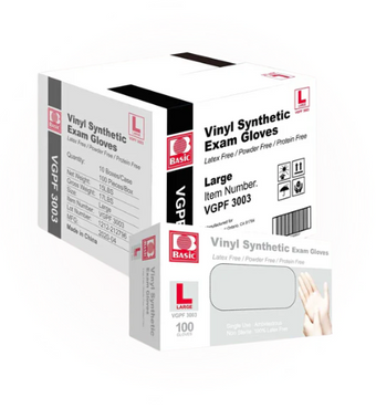 compare product Intco Basic Vinyl Examination Gloves (100 Gloves/Box)