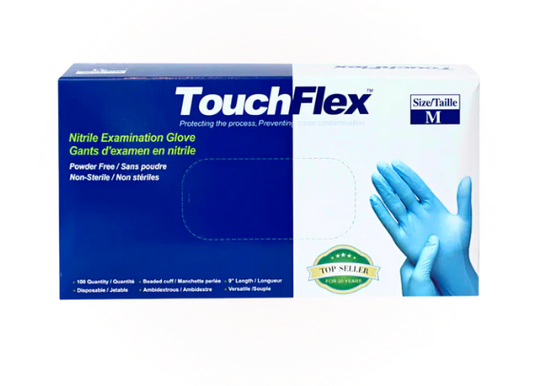 Blue Intco TouchFlex Nitrile Gloves 4.5 Mil (100/Box)
