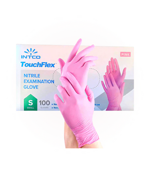 Pink Intco TouchFlex Nitrile Gloves 5 Mil (100/Box)