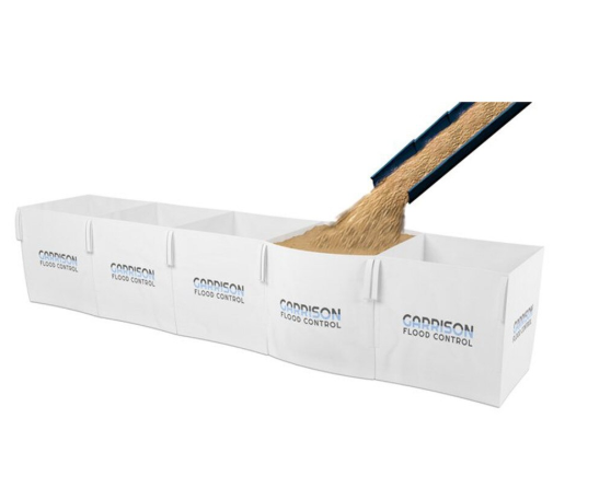 Garrison Flood Control - Oversized Large Sand Filled Flood Bag Barriers - 5-Compartment Bag