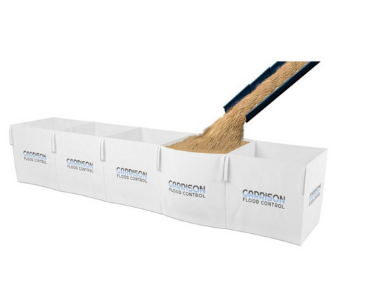 Garrison Flood Control - Oversized Large Sand Filled Flood Bag Barriers - 5-Compartment Bag