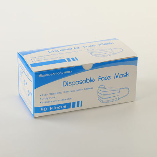 3 Ply Disposable Masks 50 Pack
