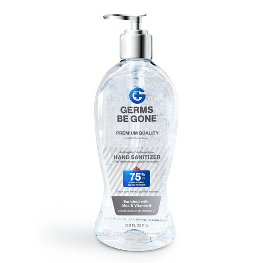 Germs Be Gone - 75% Alcohol with Pump - 1 Liter